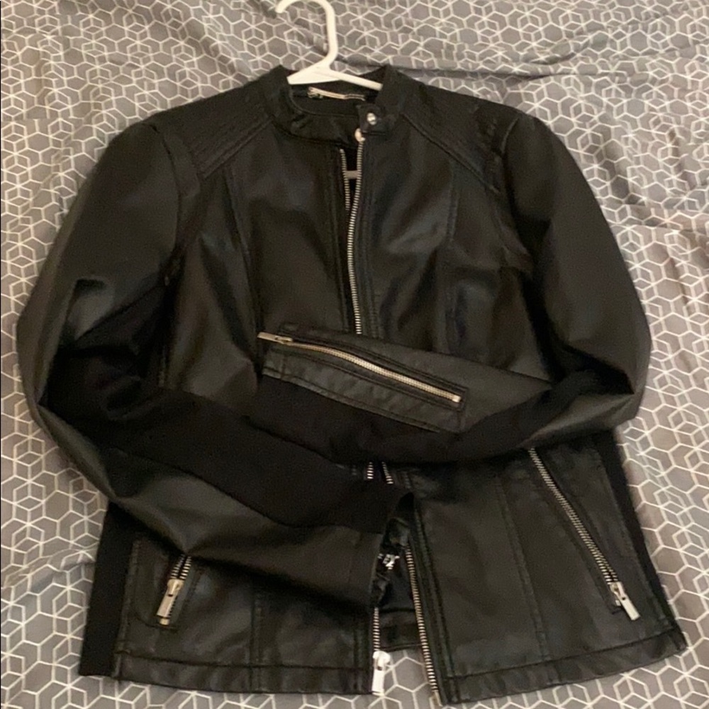 LIKE NEW Express size M faux leather jacket